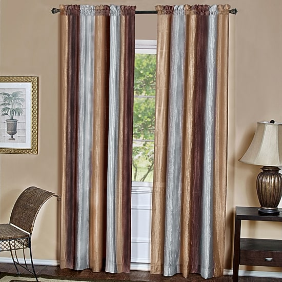 Ombre Rod Pocket Light-Filtering Single Curtain Panel