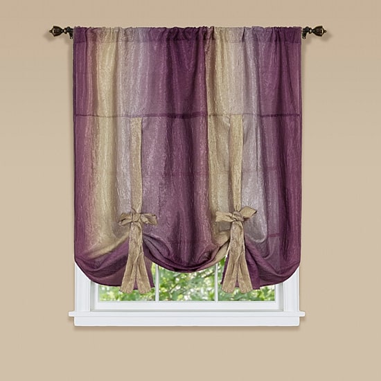 Ombre Light-Filtering Rod Pocket Single Tie-Up Shade
