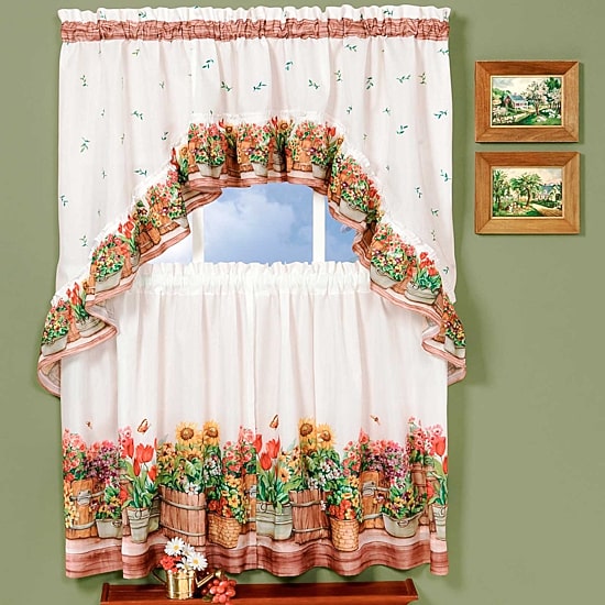 Rod Pocket Kitchen Curtains & Drapes Window Set