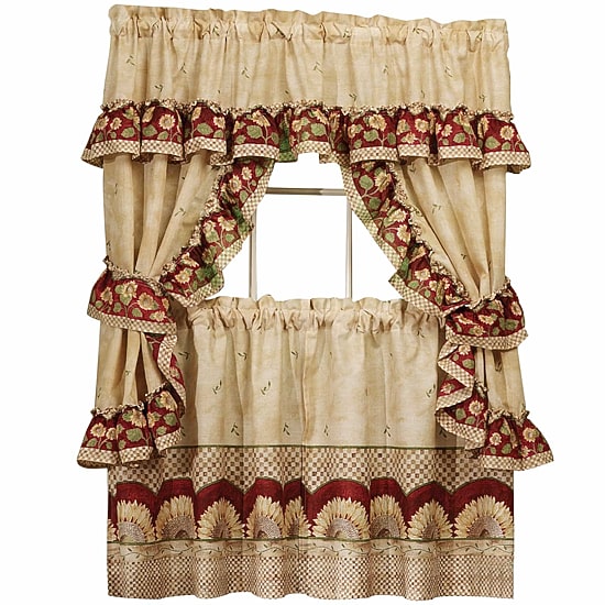 Rod Pocket Kitchen Curtains & Drapes Window Set