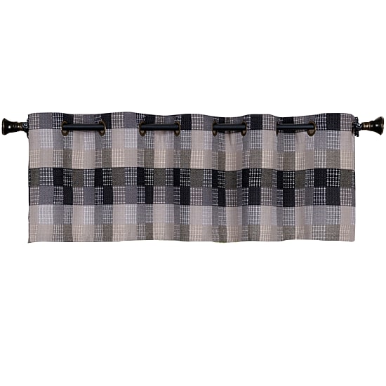 Harvard Check Grommet Top Tailored Valance