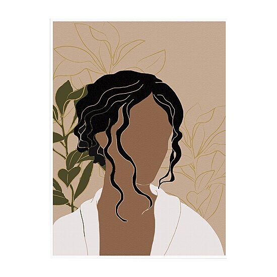 Lumaprints Simple Woman Tropical Portrait Canvas Art