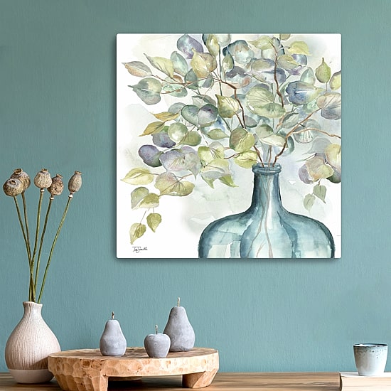 Eucalyptus In Mason Jar Ill Canvas Art