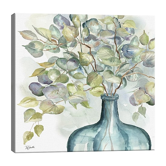 Eucalyptus In Mason Jar Ill Canvas Art