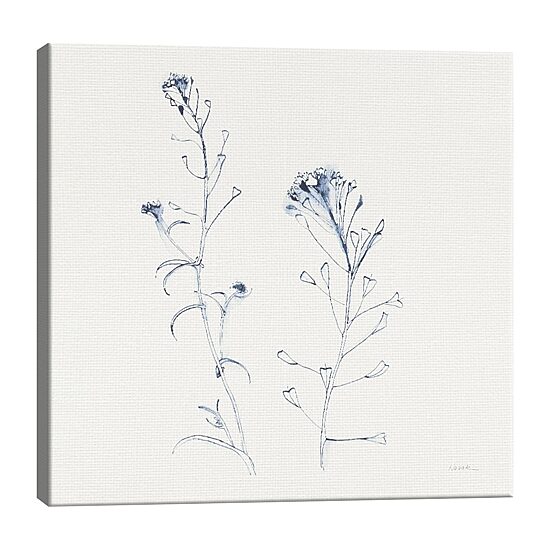 Lumaprints Shepherds Purse Stems I Blue Canvas Art