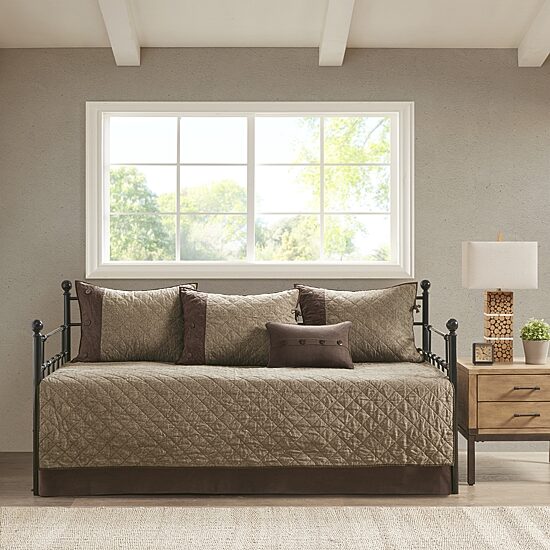 Madison Park Daybed Westbrook 6-pc. Reversible Faux Suede Coverlet Set