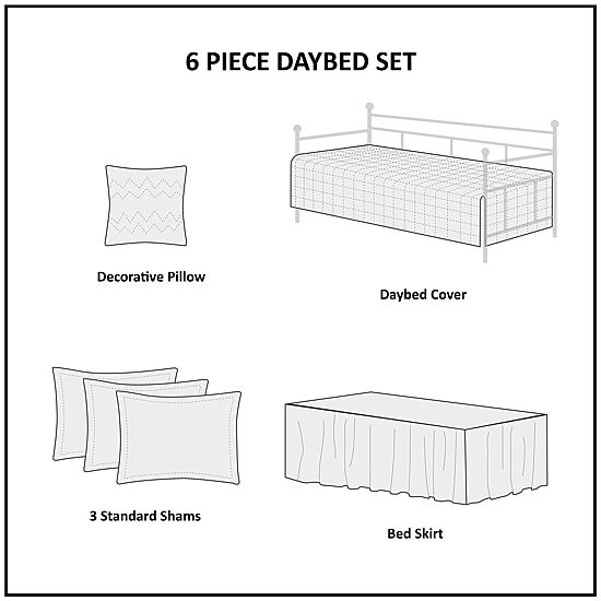Madison Park Daybed Westbrook 6-pc. Reversible Faux Suede Coverlet Set