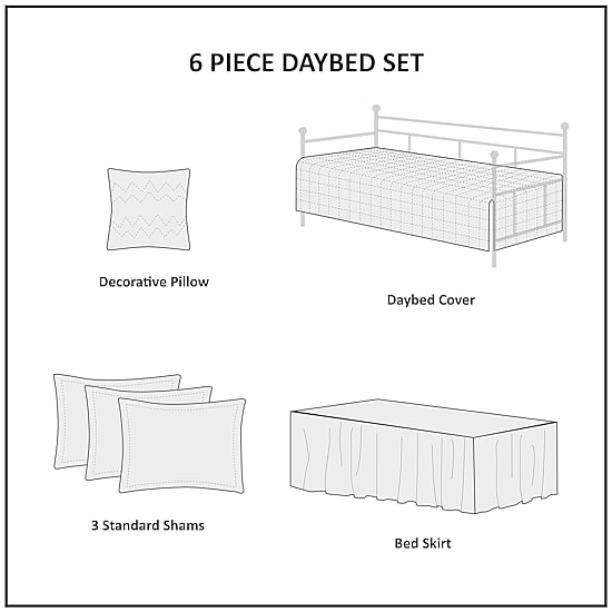 Madison Park Daybed Pioneer 6-pc. Reversible Coverlet Set