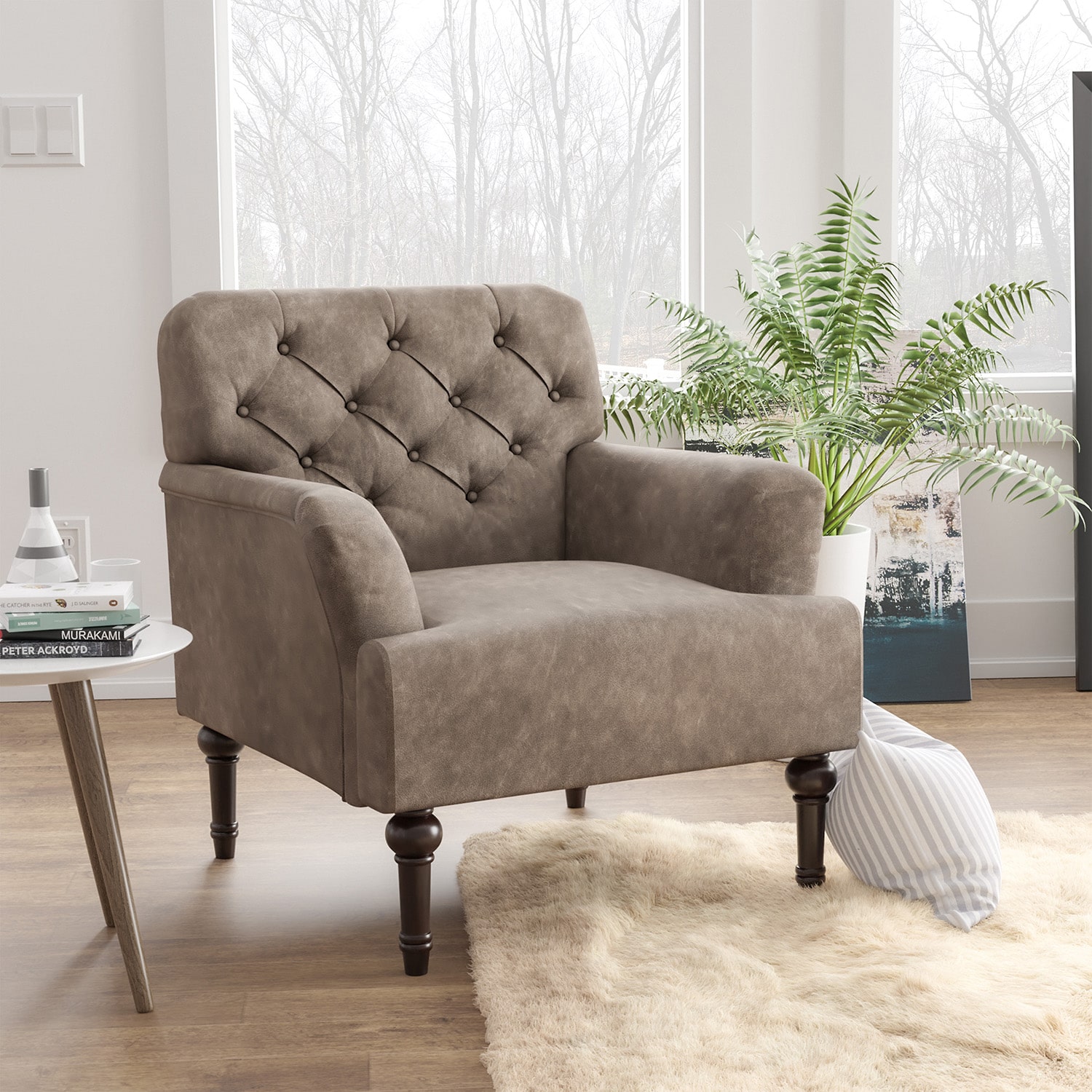 Furniture of America™ Chariot Tufted Upholstered Armchair