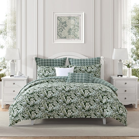 Laura Ashley Bramble Floral 7-pc. Midweight Comforter Set