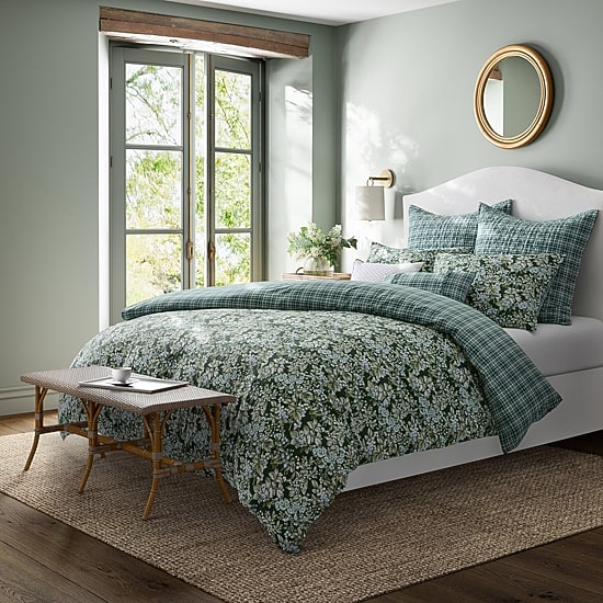 Laura Ashley Bramble Floral 7-pc. Midweight Comforter Set