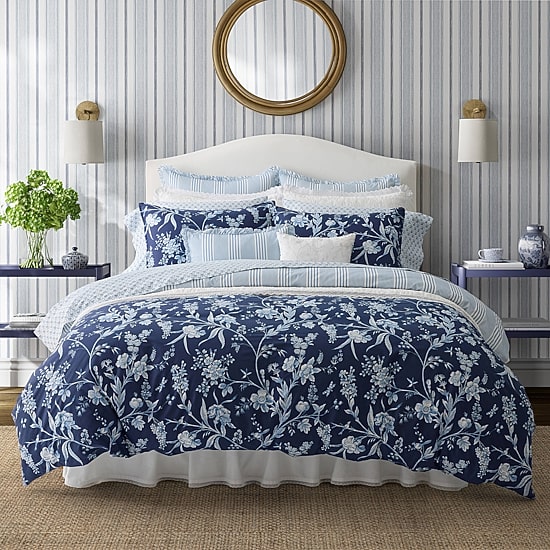 Laura Ashley Branch Toile 7-pc. Midweight Comforter Set