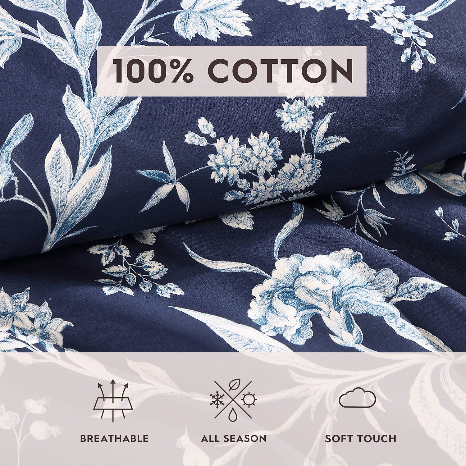 Laura Ashley Branch Toile 7-pc. Midweight Comforter Set
