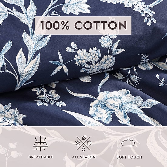 Laura Ashley Branch Toile 7-pc. Midweight Comforter Set