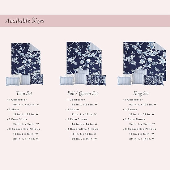 Laura Ashley Branch Toile 7-pc. Midweight Comforter Set