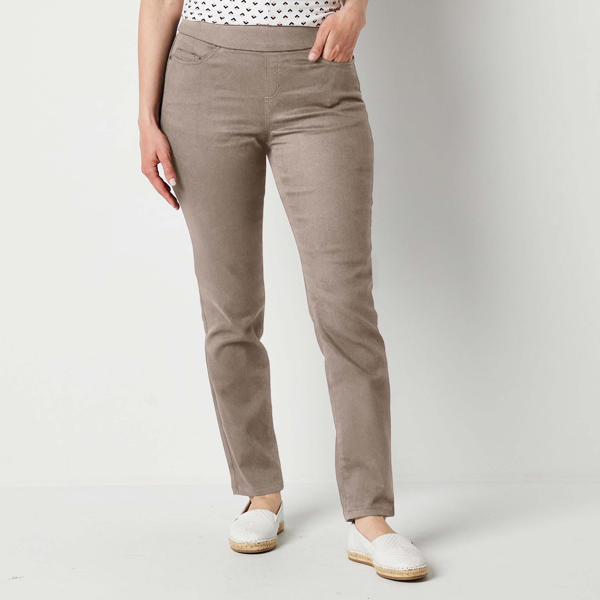 Liz Claiborne Amber Womens Straight Mid Rise Pull-On Pant