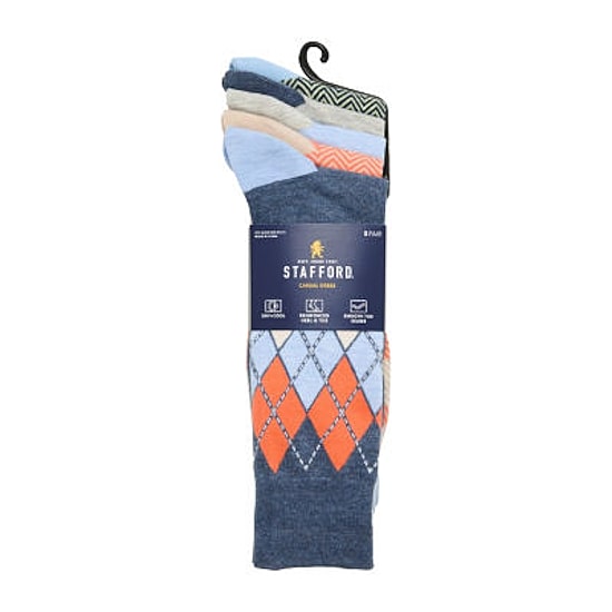Stafford Casual Dress Mens 5 Pair Crew Socks