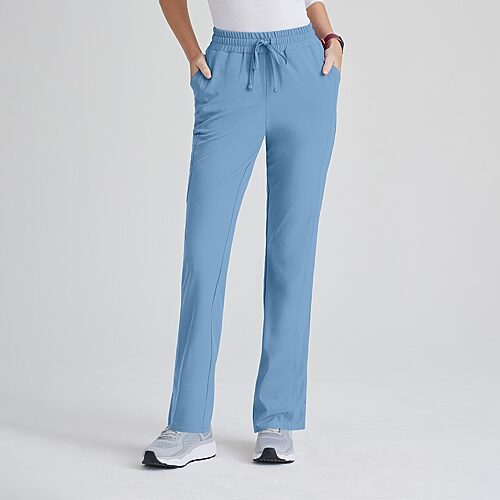 Skechers Skp623 Gamma 6-Pocket Mid-Rise Tapered Leg Womens Tag Free Stretch Fabric Moisture Wicking Scrub Pant, X-large, Blue