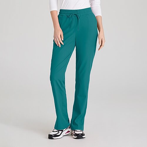 Skechers Skp623 Gamma 6-Pocket Mid-Rise Tapered Leg Womens Tag Free Stretch Fabric Moisture Wicking Scrub Pant, X-large, Blue
