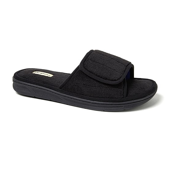 Dearfoams Collin Mens Memory Foam Slip-On Slippers