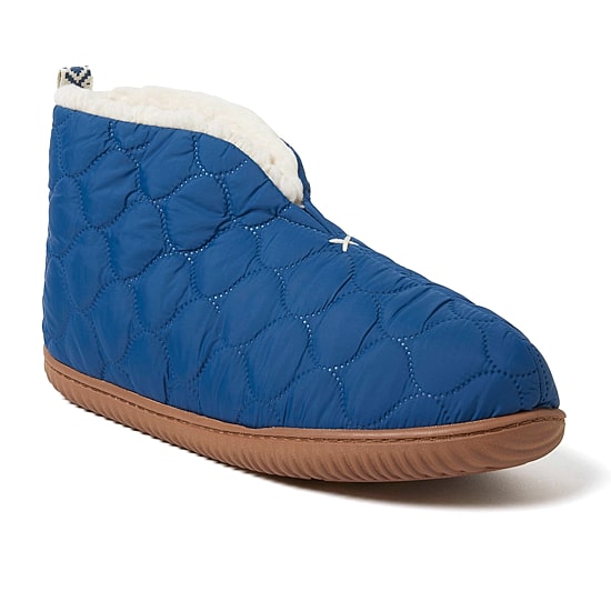 Dearfoams Warm Up Mens Memory Foam Bootie Slippers