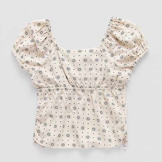 Thereabouts Little & Big Kid Girls Square Neck Short Sleeve Blouse