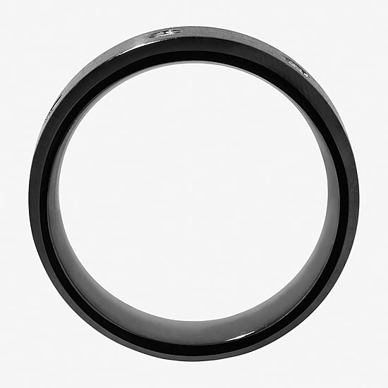(F / Si2) Mens 8MM 1/10 CT. T.W. Lab Grown White Diamond Titanium Wedding Band