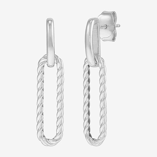 Silver Addiction Womens Sterling Silver Drop Earrings