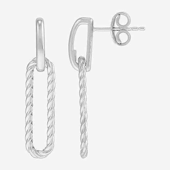 Silver Addiction Womens Sterling Silver Drop Earrings