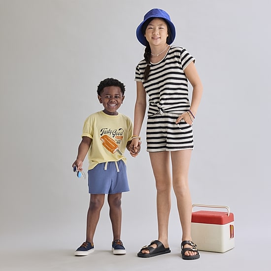 Thereabouts Little & Big Kid Girls Crew Neck Short Sleeve T-Shirt