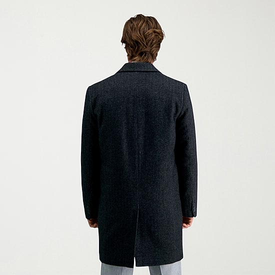Haggar Brushed Herringbone Mens Midweight Topcoat Coat
