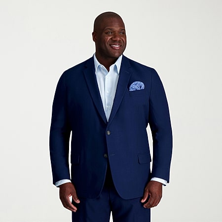 幻のXXXL✨JILSANDER スーツ セットアップ ネイビー 56 Shaquille O'Neal XLG™ Mens Stretch Fabric Classic Fit Big and Tall
