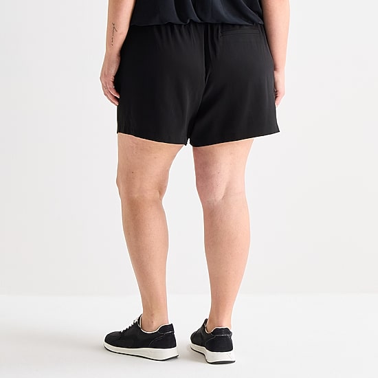 Stylus Womens High Rise Plus Pull-On Short