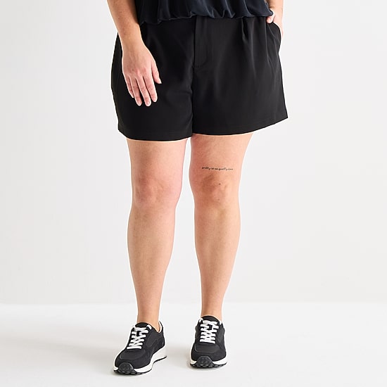 Stylus Womens High Rise Plus Pull-On Short