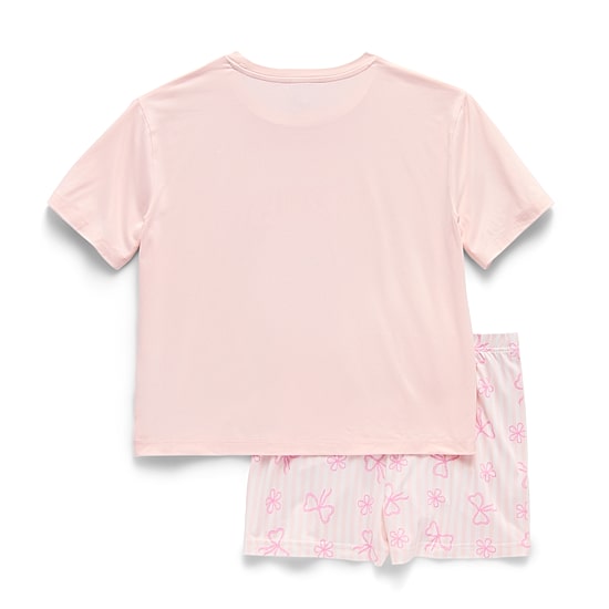 Dream Big Peace Out Little & Big Kid Girls Crew Neck Short Sleeve 2-pc. Pajama Set