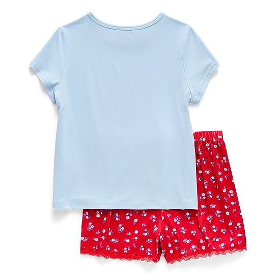 Btween Little & Big Kid Girls Round Neck Short Sleeve 2-pc. Pajama Set