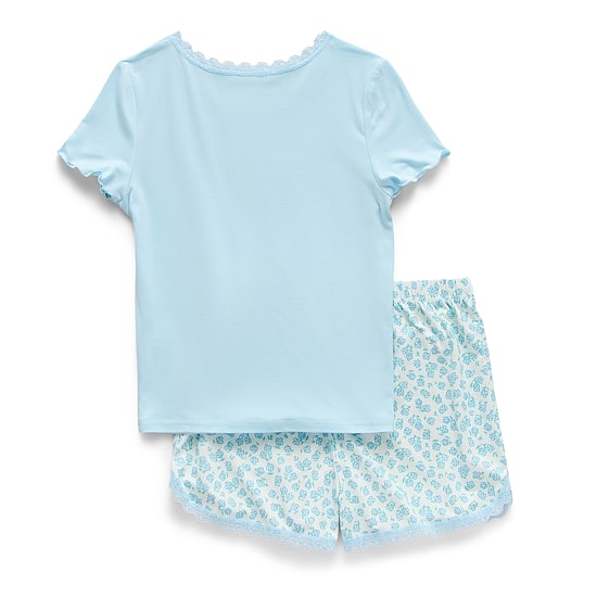 Btween Little & Big Kid Girls Round Neck Short Sleeve 2-pc. Pajama Set