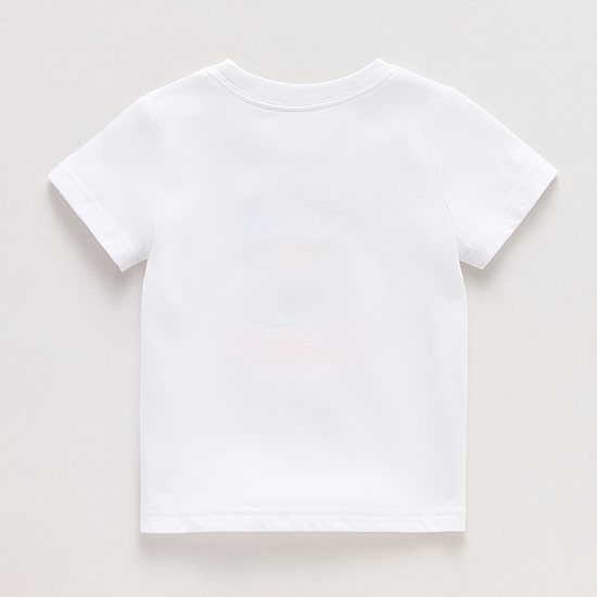 Okie Dokie Baby Boys Round Neck Short Sleeve Regular Fit Graphic T-Shirt
