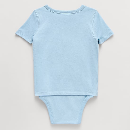Okie Dokie Toddler Boys Hidden Access Opening Adaptive Round Neck Short Sleeve Bodysuit