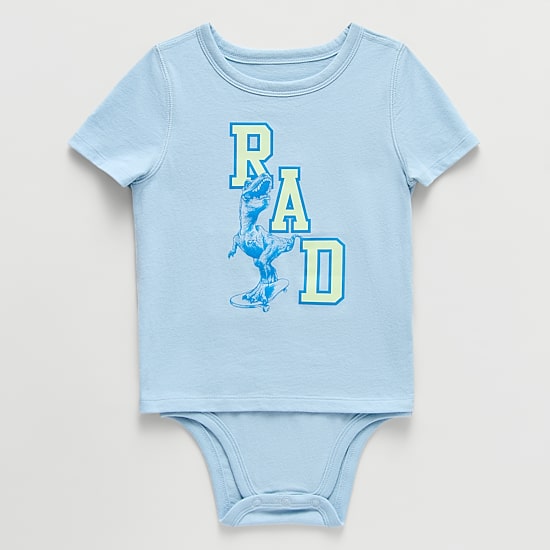 Okie Dokie Toddler Boys Hidden Access Opening Adaptive Round Neck Short Sleeve Bodysuit