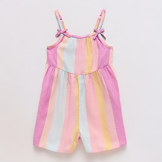 Okie Dokie Toddler & Little Girls Sleeveless Striped Romper