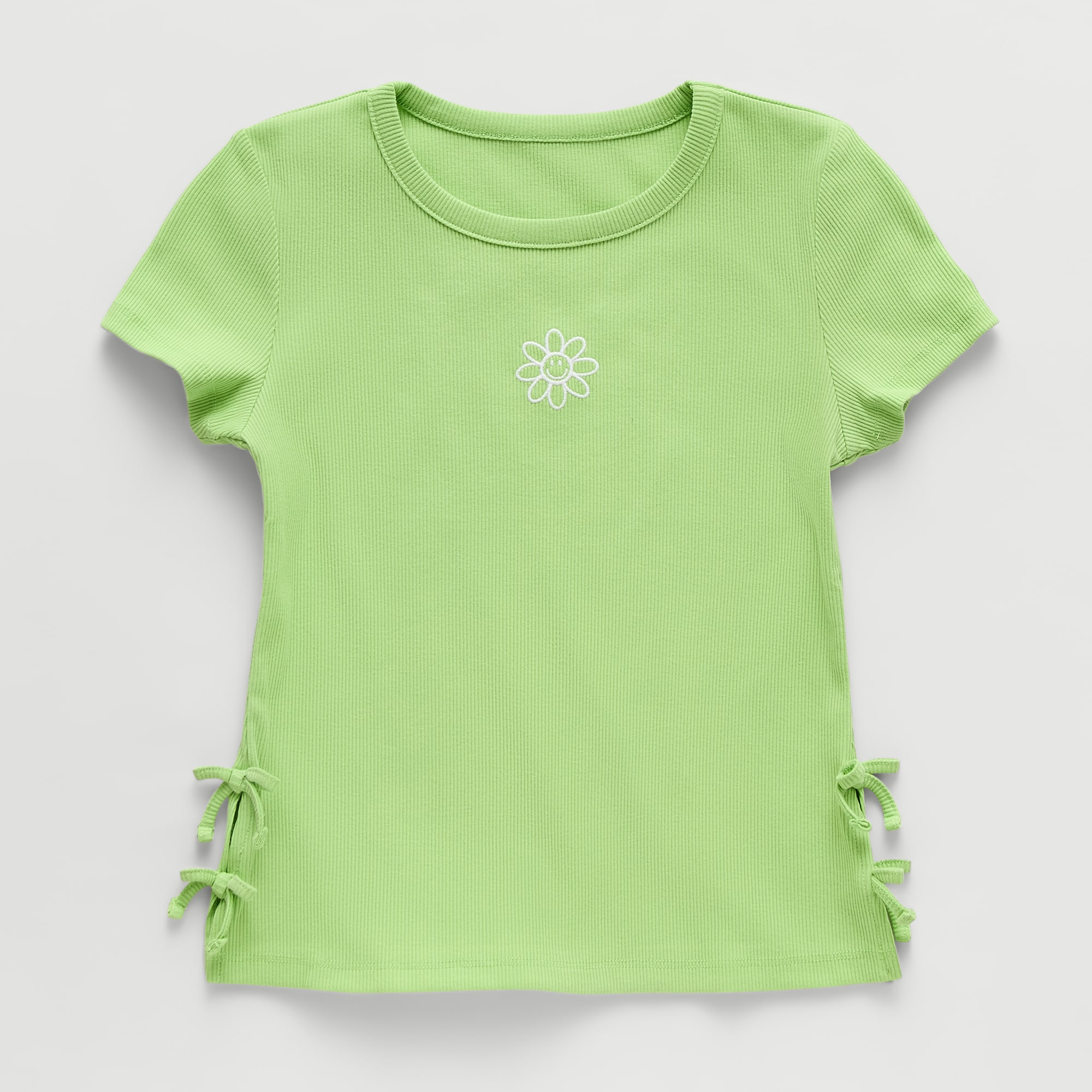 Thereabouts Little & Big Kid Girls Crew Neck Short Sleeve Embroidered T-Shirt