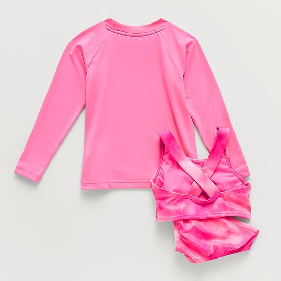 Nike Little Girls UV Protection Ombre 2-pc. Rash Guard Set