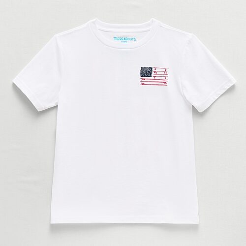 Thereabouts Little & Big Kid Boys Crew Neck Short Sleeve Regular Fit Graphic T-shirt In White