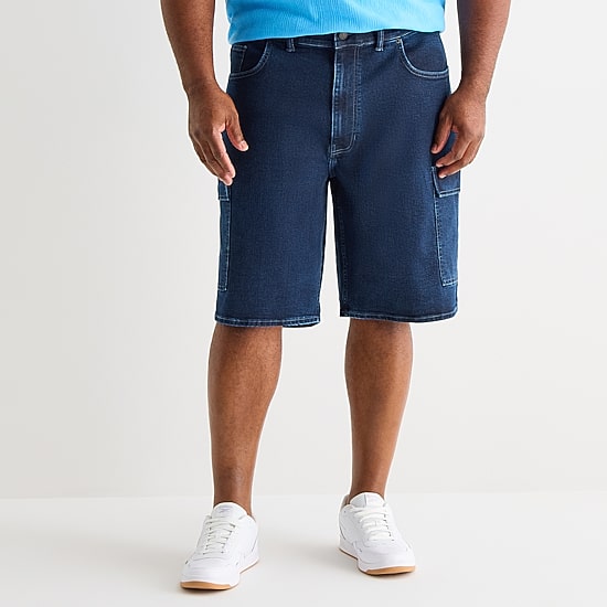 Shaquille O'Neal XLG™ Denim Mens 12" Big and Tall Cargo Short