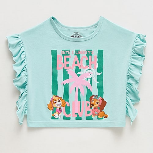 Grayson Little Toddler Girls Crew Neck Short Sleeve Regular Fit Paw Patrol Graphic T-Shirt, 4t, Blue
