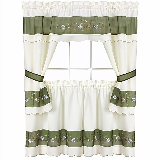 Rod Pocket Kitchen Curtains & Drapes Window Set