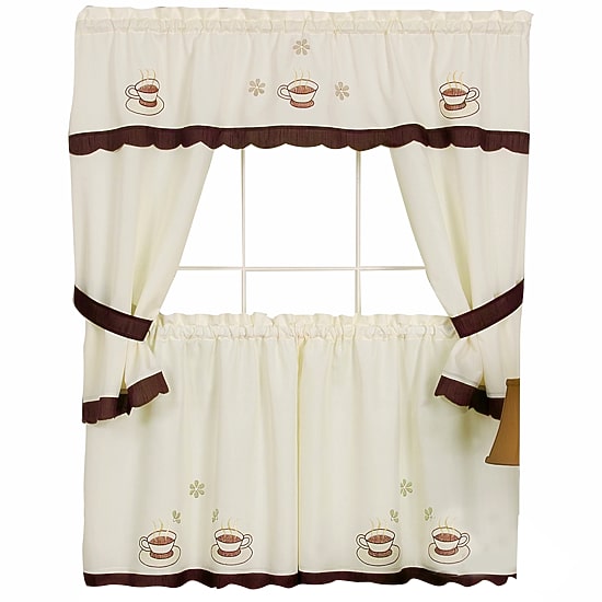 Rod Pocket Kitchen Curtains & Drapes Window Set