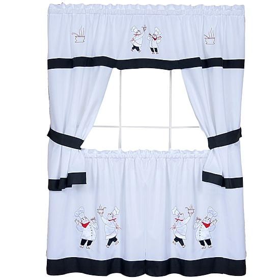 Rod Pocket Kitchen Curtains & Drapes Window Set