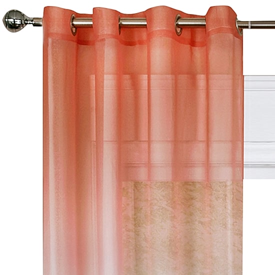 Rainbow Grommet Top Sheer Single Curtain Panel